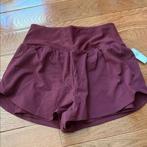 Old Navy High Waist 2-1 Maroon Shorts